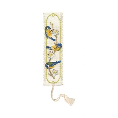 Imagen de Textile Heritage Collection Cross Stitch Bookmark Kit Bluetits