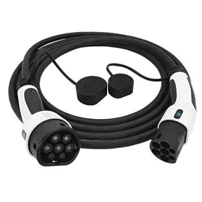 Imagen de KHONS Tipo 2 EV Cable de Carga Monofásico a 32A para Vehículo Eléctrico, 32 Amp/16Amp(7.2kw 7.4kw), 7.4kw, TUV 5M con Bolsa