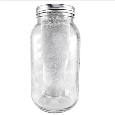 Imagen de Graootoly Cold Coffee Maker Filters for Wide Mouth Jar Stainless Steel Ultra Fine Mesh Tea with Fruit Infuser Iced Brew