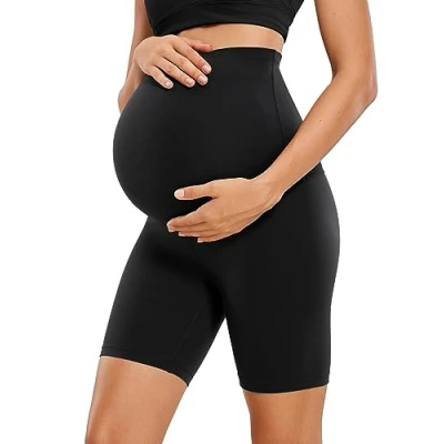 Imagen de CRZ Yoga Womens Butterluxe Maternity Shorts Pantalones Cortos para Embarazadas 15cm Negro 42