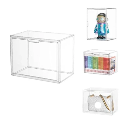 Imagen de Dasellfa Vitrinas para Colecciones, Plexiglass Vitrina Expositora, Expositor Metacrilato, Coleccionista Acrílico Transparente, con Puerta,Figuras de AccióN, Juguetes,Miniaturas (36*23*27)