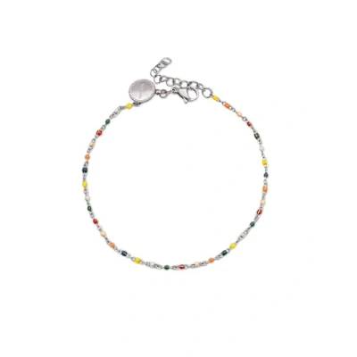 Imagen de SINGULARU Tobillera Dots Colors en Acero con Motivo Esmalte de Colores Largo 21 cm + 3,5 Joyas Para Mujer Varios Acabados