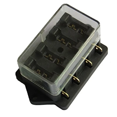 Imagen de E Support 12 V 24 4 vías estándar caja de fusibles puerta bloque bloques fusible hoja circuito ATO ATC coche portafusibles impermeable