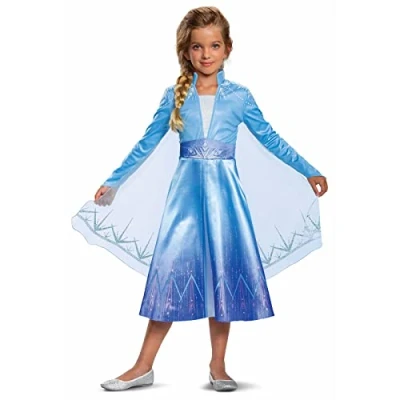 Imagen de Disguise Disney Oficial Deluxe Disfraz Frozen Niña, Elsa Vestido Niña Frozen, Carnaval Talla S