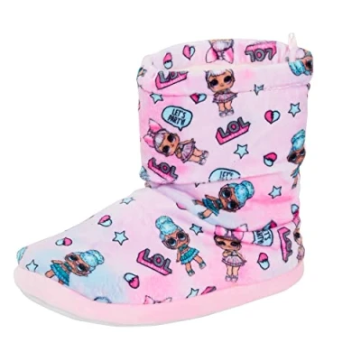 Imagen de Botas Pantuflas de Muñecas LOL Surprise Para Niñas Forradas Piel Sintética Niños Botines Cálidos Zapatos Casa, Rosa, 30 31 EU