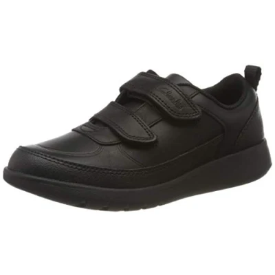 Imagen de Clarks Scape Flare K, Zapatillas Niños, Negro (Negro Black Leather Leather), 35 EU