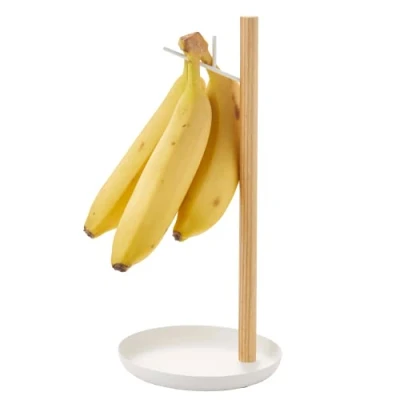 Imagen de YAMAZAKI Tosca Soporte para plátano, Madera, Blanco, Talla única