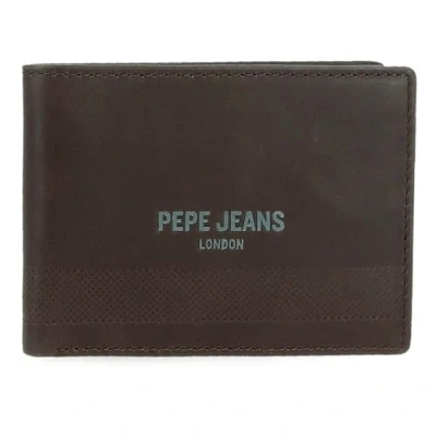 Imagen de Pepe Jeans Deep. Cartera Horizontal con Monedero Marrón 11,5x8x1 cms Piel by Joumma Bags