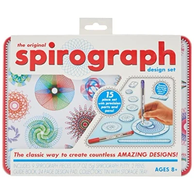 Imagen de GRANDI GIOCHI Spirograph Design Set Tin Papelería y calcomanías para niños, Multicolor, 16 x 21.5 2 cm (Flair 8056379008958)