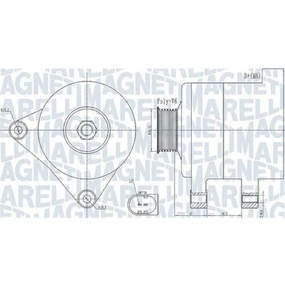 Imagen de MAGNETI MARELLI 063732000010 Alternador 14V 150A FORD: MONDEO 4 Stufenheck