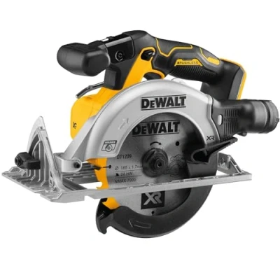 Imagen de DEWALT DCS565N XJ sierra circular 18V XR, Motor sin escobillas, LED integrado y dispositivo de soplado, incluye hoja metal duro tope paralelo, No batería ni cargador