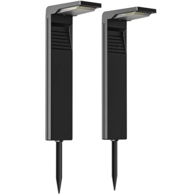 Imagen de OUSFOT Focos Solares Exterior Jardin Impermeable IP65 Luces de 30LED a Tierra con 2 Modos Iluminación para Camino Jardín Unidades