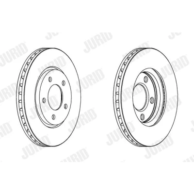 Imagen de JURID 563030JC Disco de freno 281 28 5 114,3 ventilado revestido sin tornillos CHRYSLER: Voyager 4, Grand IV