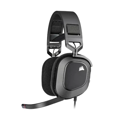 Imagen de Corsair HS80 RGB USB Auriculares premium para juegos con sonido envolvente 7.1 (Micrófono omnidireccional, Tecnología SoundID de SonarWorks, Control volumen en auricular fácil acceso) Negro