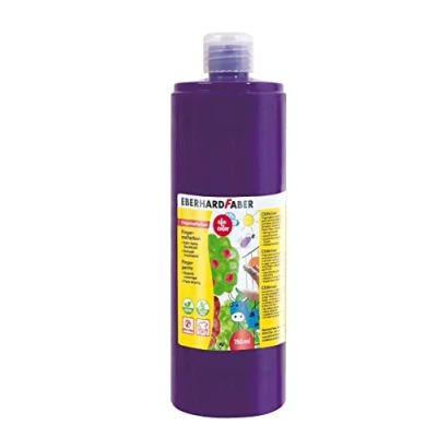 Imagen de Eberhard Faber 578937 Pintura para dedos EFA Color, violeta púrpura, 750 ml, de secado rápido y lavable