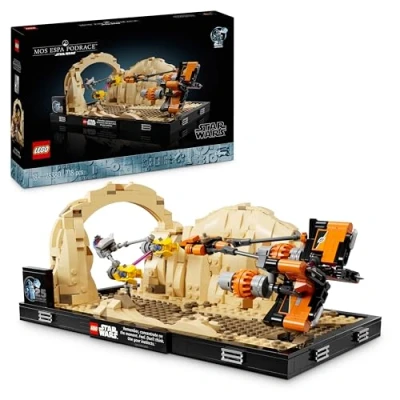 Imagen de Lego Star Wars: La Amenaza Fantasma Diorama: Carrera de Vainas Mos ESPA Maqueta Construcción para Adultos, Vaina Carreras Anakin Skywalker, Regalo Hombres y Mujeres 75380