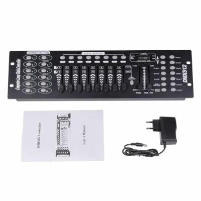 Imagen de DMX 512 Controlador Consola 192 Canales DJ de Luz Mini Panel para Fiesta Disco Moving Head Escenario Lámpara Operador Equipo (Negro)