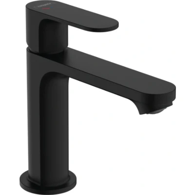 Imagen de hansgrohe Rebris S Grifo monomando de lavabo 110 CoolStart con vaciador automático, negro mate, 72519670
