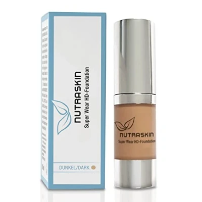 Imagen de Nutraskin Super Wear HD Base Oscura de Maquillaje Líquida I Cosmético para un Cutis Radiante Imprimación Duradera y Resistente al Agua Fabricada en Alemania 15ml