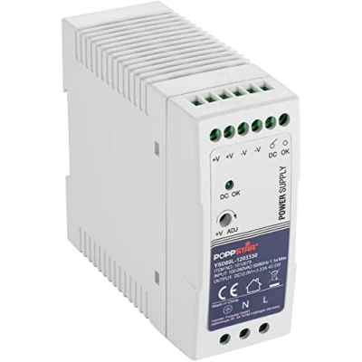 Imagen de Poppstar fuente de alimentacion Slim montaje en carril DIN 12V DC 3,33 A 40 W 40W / transformador para 40x92x100 mm