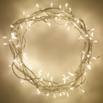 Imagen de Lights4fun Guirnalda de 200 LEDs luz blanca cálida