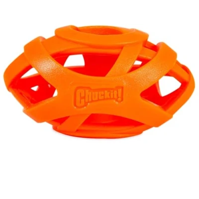 Imagen de Chuckit Juguete Breathe Right Football, Pequeña Pelota De Rugby para Perseguir A Un Perro, Elastómero termoplástico, Multicolor, M Approx. 65 cm x 45 15