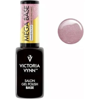 Imagen de Victoria Vynn Mega Base Esmalte en Gel Híbrido con Glitter UV LED para Uñas Fuertes y Largas (Peachpuff Brillante, 8ml)