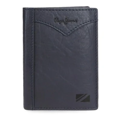 Imagen de Pepe Jeans Jacket Cartera Vertical con Monedero Azul 8,5x11,5x1 cms Piel by Joumma Bags
