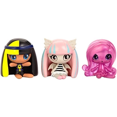 Imagen de Monster High Minis Ghostly Cleo de Nile, Rochelle Goyle y ARI Hauntington, Figuras Coleccionables, Pack 3