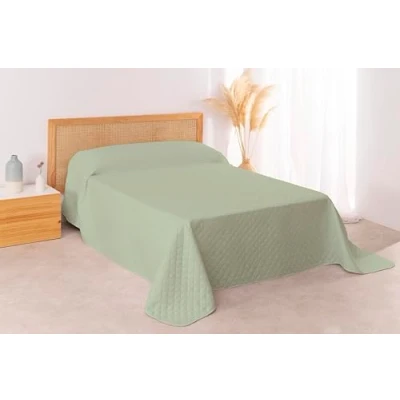Imagen de Donegal Collections Colcha Bouti Cama 90 90/80 Lisa Acolchada y Reversible Aguamarina Colchas Cubrecama Primavera Verano Fresca, Acolchado Fino Microfibra Extrasuave