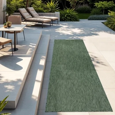 Imagen de TT Home Alfombra para Exterior Cocina Balcón Terraza Diseño Monocolor Moderna, Color:Topo, Tamaño:60x100 cm