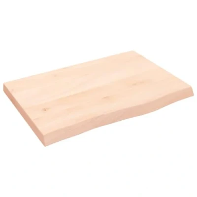 Imagen de vidaXL Estante de Pared, Balda Flotante Almacenaje, Superficie Escritorio, Expositor Dormitorio Comedor, Madera Maciza Roble sin Tratar
