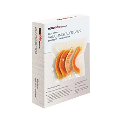 Imagen de SousVideTools [SVT 06003] Vacuum Sealer Bags (Box of 100), Embossed Food Saver Pouches Designed for Sous Vide Cooking and Storage, BPA Free, Withstands Freezing, Boiling Microwaving