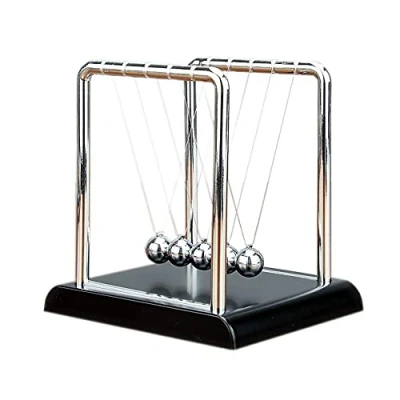 Imagen de XUBX Péndulo de Newton, 5 Balls Newtons Cradle, Newton Balance Ball Toy, Bola Ciencia, Física Equilibrio, Cradle Adorno Escritorio 1