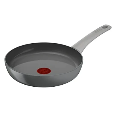 Imagen de Tefal Renew On Sartén (24 cm, revestimiento antiadherente cerámico, inducción, indicador de cocción termo Signal, Eco diseño, cocina saludable, fabricada en Francia C4270432, gris