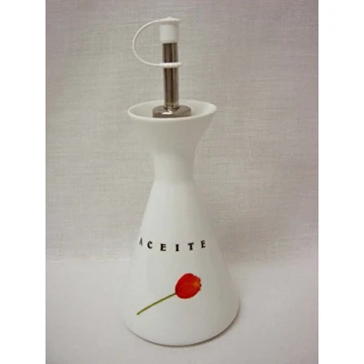 Imagen de ACEITERA Aceite 200ML Cono Porcelana TULIPAN Rojo