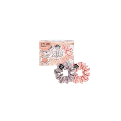 Imagen de Invisibobble Sprunchie coletero seda leopardo rosa y beige x2 Scrunchie con goma de pelo en espiral al interior Silk scrunchies edición limitada
