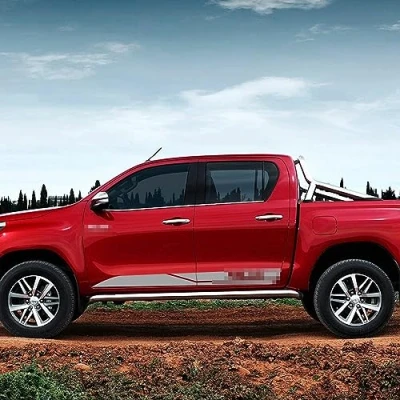 Imagen de IBLUON Nuevas pegatinas laterales para puerta de coche, película vinilo camión, Toyota Hilux Revo Vigo, calcomanía automóvil, estilo deportivo