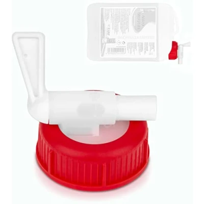 Imagen de LABROTEC® grifo para 2 10 litros bidón de plástico DIN45, dosificador también adecuado alimentos, drenaje o boquilla una práctica ayuda dosificadora