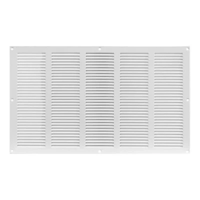 Imagen de 500x300mm Rejilla de Ventilación con Mosquitera Rejillas Aireación Metálicas Acero, Blanco