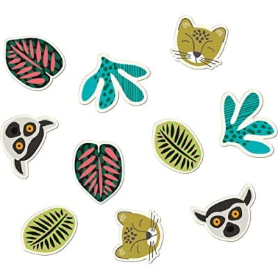 Imagen de Folat Zoo Party Confeti de Mesa XL 45 Piezas, Multicolor (68323)