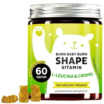 Imagen de Gominolas para el metabolismo Cromo, Biotina, Zinc, L leucina, Te Verde Vegano y Sin Azucar Complementos Alimenticios normal de los macronutrientes 60u Bears with Benefits