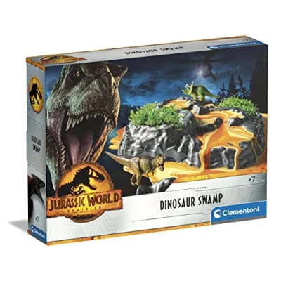Imagen de Clementoni Science&amp;Play 3 Dominion Lago de los Dinosarurios Jurassic World Juego Dinosaurios a Partir 8 años, Multicolor, 7 x 35 26 (19206)