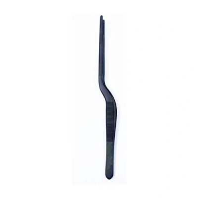 Imagen de pinzas para chef, servir presentaciones, acero inoxidable, comida (negro, 14 cm)