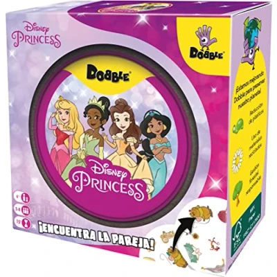 Imagen de Dobble Princesas Disney Juego de Mesa en Español [Exclusivo Amazon], para 2 8 jugadores