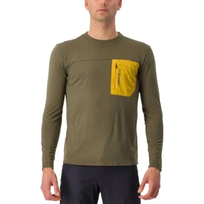 Imagen de CASTELLI 4522506 304 UNLTD Merino LS Sweatshirt Hombre Tarmac/Goldenrod Tamaño XL
