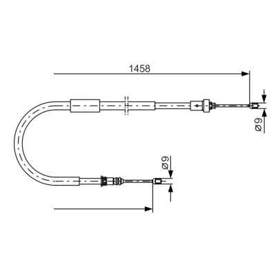 Imagen de BOSCH 1 987 482 335 Cable de Freno Mano 1458