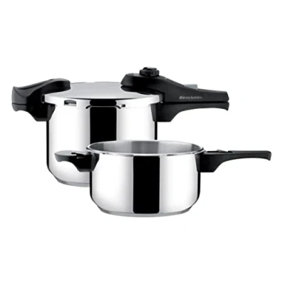 Imagen de Tescoma JGO 2 OLLAS A PRESION 4+6L Bio Exclusive+ Duo, Acero Inoxidable, Multicolor