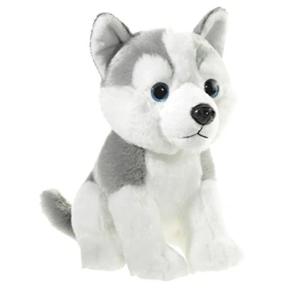 Imagen de Heunec Perro de Peluche, Color Gris, Blanco, 18 cm (278172)