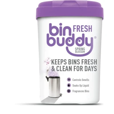 Imagen de Bin Buddy Fresh Spring Blossom Ambientador en polvo de 450 g, deja tu contenedor con un olor genial, adecuado para contenedores interior y exterior